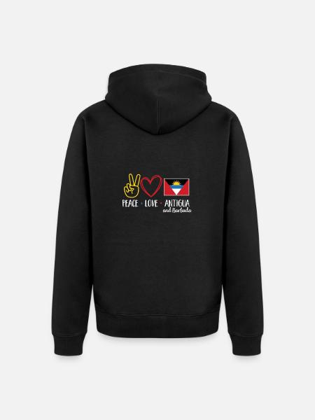 Drapeau d’Antigua-et-Barbuda - Veste à capuche bio Premium Unisexe - noir