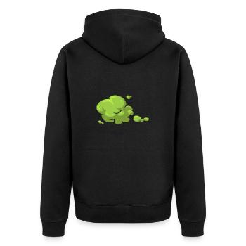fart farting farting farting - Unisex Premium Organic Zip Hoodie - black - Back - Nico (187cm)