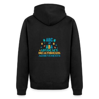 Thérapeute ABA Travailleur social Sensibilisation à l’autisme - Veste à capuche bio Premium Unisexe - noir - Dos - Nico (187cm)