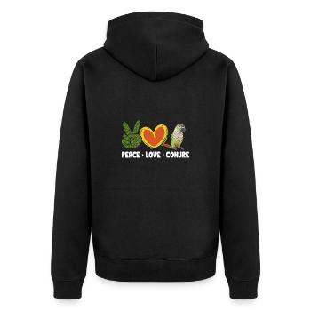 Molina Parakeet Parrot Bird Parakeet - Unisex Premium Organic Zip Hoodie - black - Back - Nico (187cm)