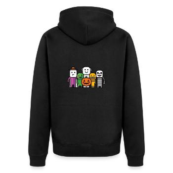 Halloween Party Comic - Unisex Premium Organic Zip Hoodie - black - Back - Nico (187cm)
