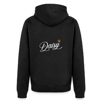 Daisy Custom Name for Women Kids Toddlers - Daisy - Unisex Premium Organic Zip Hoodie - black - Back - Nico (187cm)
