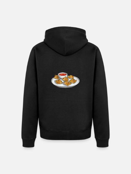 Krabben Rangoon Crab Rangoon - Unisex Premium Organic Zip Hoodie - black
