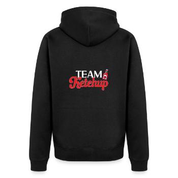 Ketchup Tomato ketchup - Unisex Premium Organic Zip Hoodie - black - Back - Nico (187cm)