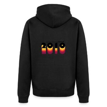 Best of 2010 - 15th Birthday Vintage 2010 Men - Unisex Premium Organic Zip Hoodie - black - Back - Nico (187cm)