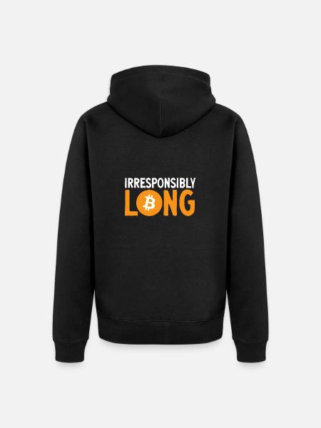 Bitcoin Cryptocurrency BTC Crypto Trader - Unisex Premium Organic Zip Hoodie - black