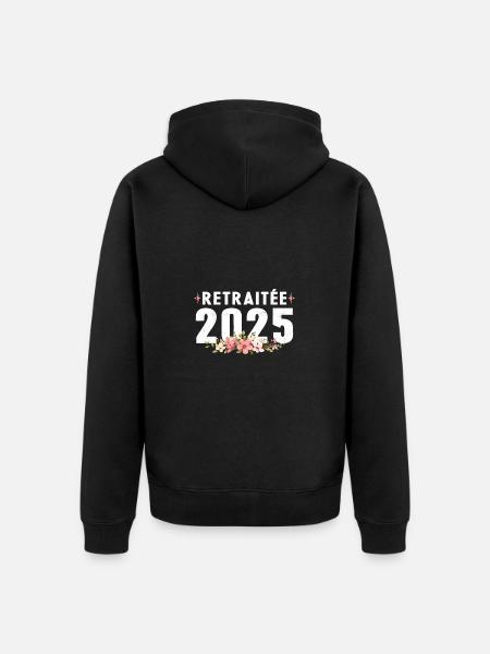 Retraitée 2025 - Veste à capuche bio Premium Unisexe - noir