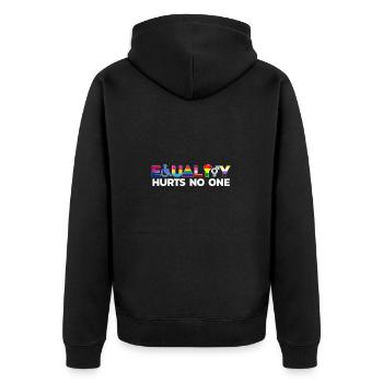 Equality Hurts No One Disability LGBTQ Feminist - Unisex Premium Organic Zip Hoodie - black - Back - Nico (187cm)