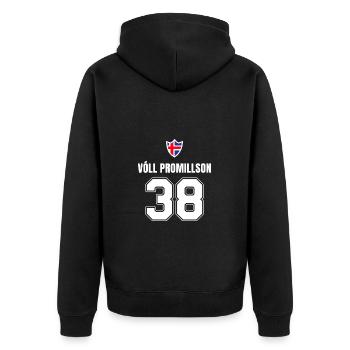 Alcohol Party Sayings Icelandic Funny Name - Unisex Premium Organic Zip Hoodie - black - Back - Nico (187cm)