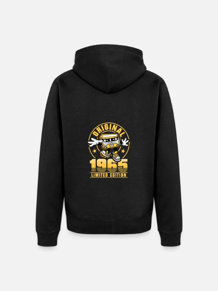 60 Jahre 60. Geburtstag Mann Frau Limited Edition - Premium økologisk unisex-hættejakke - sort