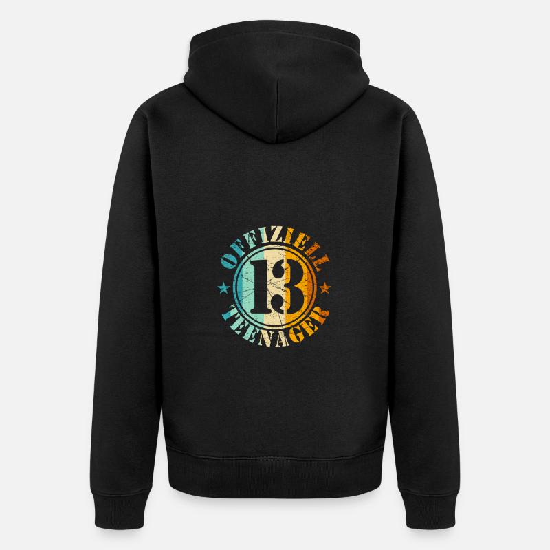 Garçon de 13e anniversaire - Veste à capuche bio Premium Unisexe - noir