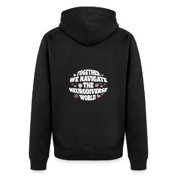 Embrasser la neurodiversité Mariage neurodiversifié - Veste à capuche bio Premium Unisexe - noir - Dos - Nico (187cm)