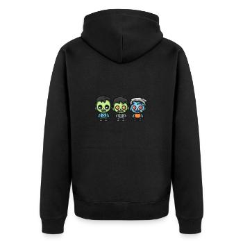 Zombies Halloween Bande dessinée mignonne - Veste à capuche bio Premium Unisexe - noir - Dos - Nico (187cm)