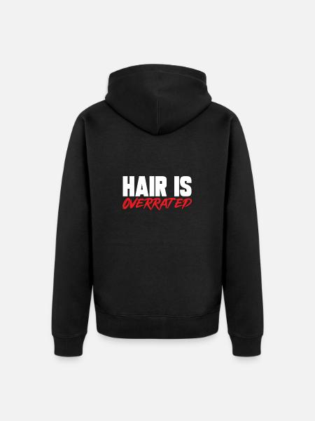 Glatze Kahlköpfigkeit Bart Glatzkopf - Unisex Premium Bio Zip Hoodie - Schwarz