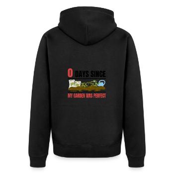 jardinier 0 jours depuis que mon jardin était une plante parfaite - Veste à capuche bio Premium Unisexe - noir - Dos - Nico (187cm)