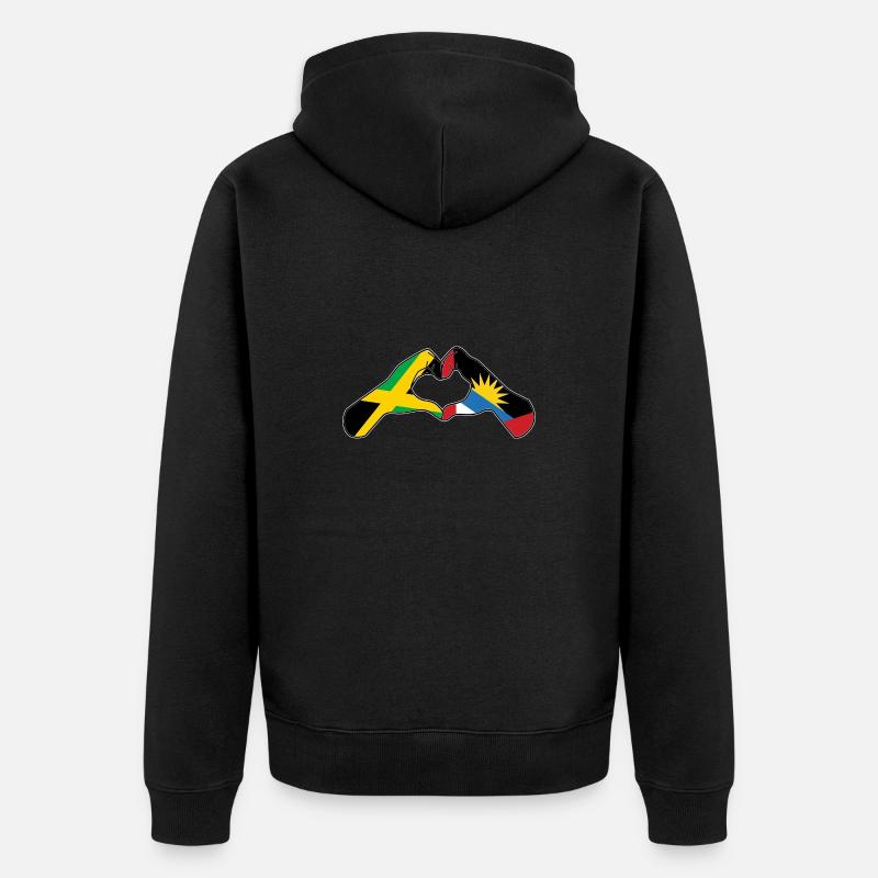 Drapeau d’Antigua-et-Barbuda - Veste à capuche bio Premium Unisexe - noir