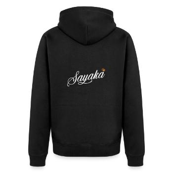 Sayaka Nom pour Femme Enfants Tout-petits - Sayaka - Veste à capuche bio Premium Unisexe - noir - Dos - Nico (187cm)