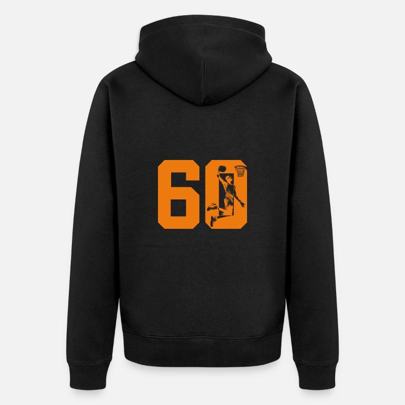 NUMÉRO 60 BASKETBALL 60E ANNIVERSAIRE - Veste à capuche bio Premium Unisexe - noir