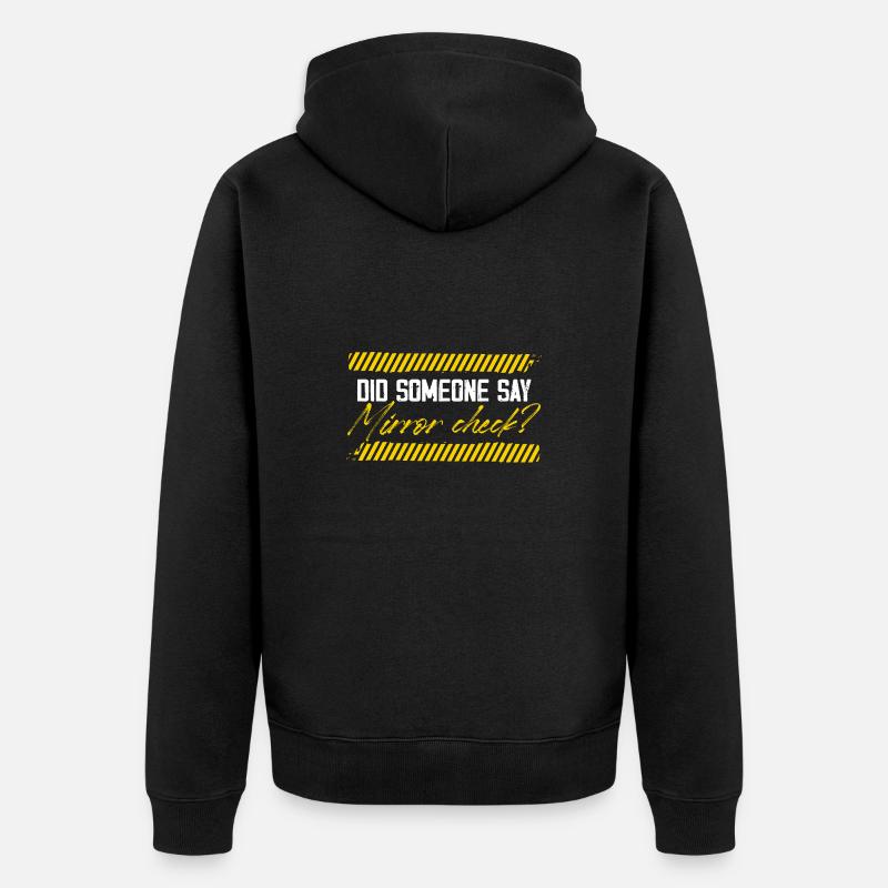 Miroir Vérifier Conception graphique audacieuse - Veste à capuche bio Premium Unisexe - noir