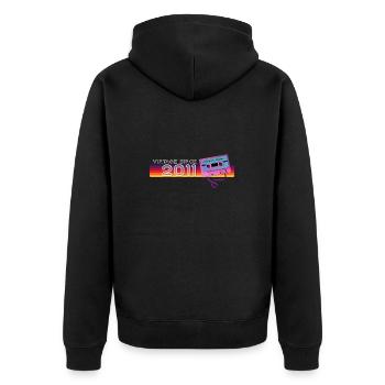 Musique vintage et anniversaire nostalgique - Vintage - Veste à capuche bio Premium Unisexe - noir - Dos - Nico (187cm)