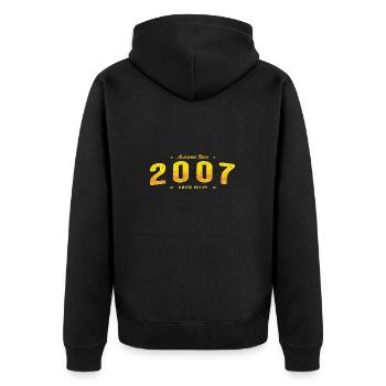 Vintage 2007 Limited Edition - 18. Geburtstag - Unisex Premium Bio Zip Hoodie - Schwarz - Hinten - Nico (187cm)