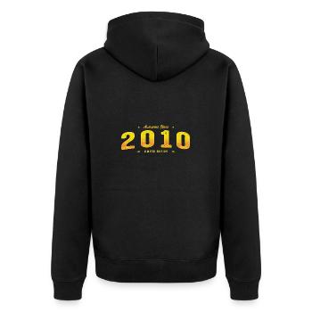 Génial Depuis 2010 Année De Naissance - Millésime 15ème - Veste à capuche bio Premium Unisexe - noir - Dos - Nico (187cm)