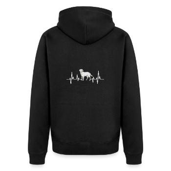 Labrador Retriever blanc Labrador Labrador blanc - Veste à capuche bio Premium Unisexe - noir - Dos - Nico (187cm)