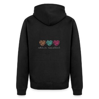 Secrétaire, Adjointe administrative, Commis de bureau - Veste à capuche bio Premium Unisexe - noir - Dos - Nico (187cm)