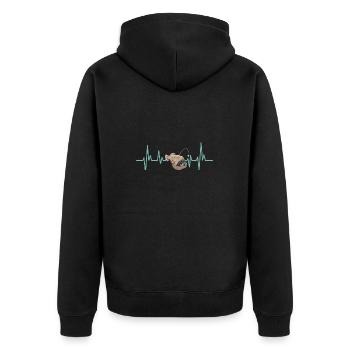 Poisson-grenouille Pêcheur en haute mer Pêcheur à la ligne - Veste à capuche bio Premium Unisexe - noir - Dos - Nico (187cm)