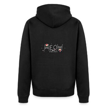 Meow Kitten Christmas - Gifts for Cat Dad & Cat - Unisex Premium Organic Zip Hoodie - black - Back - Nico (187cm)