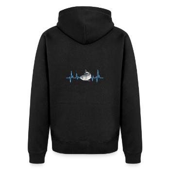 Pêche au saumon Pêcheur de saumon - Veste à capuche bio Premium Unisexe - noir - Dos - Nico (187cm)
