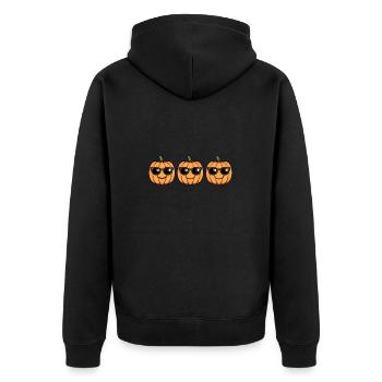 Citrouille Halloween Cool - Veste à capuche bio Premium Unisexe - noir - Dos - Nico (187cm)