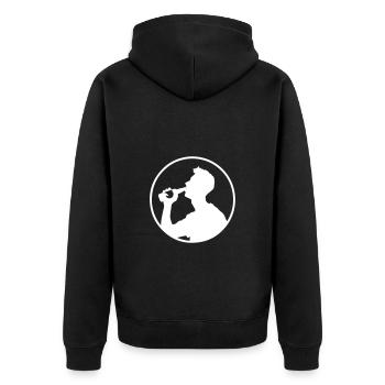 Bouteille de bière Boire - Veste à capuche bio Premium Unisexe - noir - Dos - Nico (187cm)