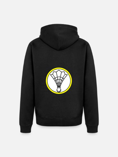Badminton Symbol Team - Unisex Premium Organic Zip Hoodie - black