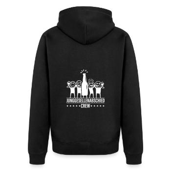 Enterrement de vie de garçon Crew Enterrement de vie de garçon - Veste à capuche bio Premium Unisexe - noir - Dos - Nico (187cm)
