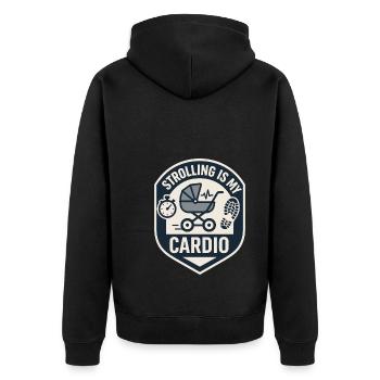 Kinderzimmervater Vaterschaft Pride - Unisex Premium Bio Zip Hoodie - Schwarz - Hinten - Nico (187cm)