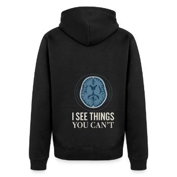 MRI Technologist Radiology Magnetic Resonance - Unisex Premium Organic Zip Hoodie - black - Back - Nico (187cm)
