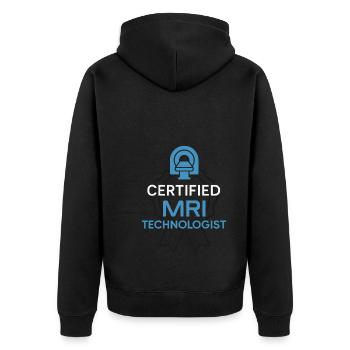 MRI Technologist Radiology Magnetic Resonance - Unisex Premium Organic Zip Hoodie - black - Back - Nico (187cm)