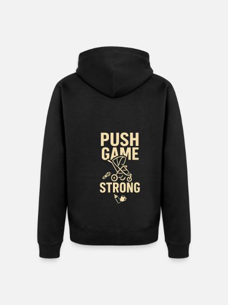 Nursery Dad Fatherhood Pride - Unisex Premium Organic Zip Hoodie - black