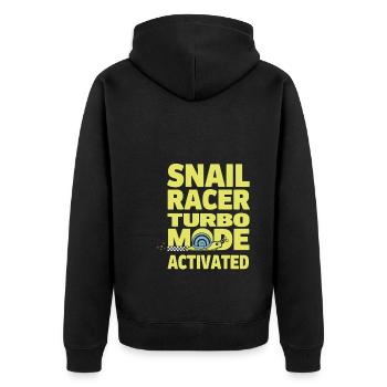 Snail Racing -enthusiast Coureur lent et régulier - Veste à capuche bio Premium Unisexe - noir - Dos - Nico (187cm)