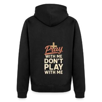 Christian Mom Faith Humor Mistakes - Unisex Premium Organic Zip Hoodie - black - Back - Nico (187cm)