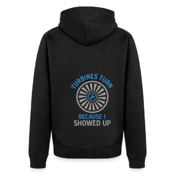 Aviation Mechanic Faa Humor Aircraft Technician - Unisex Premium Bio Zip Hoodie - Schwarz - Hinten - Nico (187cm)