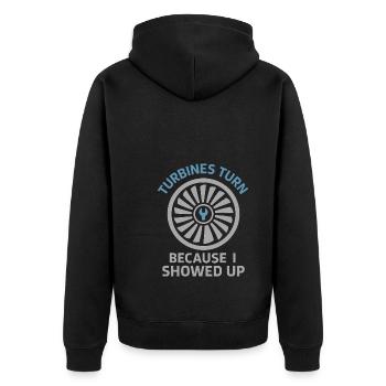 Aviation Mechanic Faa Humor Aircraft Technician - Unisex Premium Bio Zip Hoodie - Schwarz - Hinten - Nico (187cm)