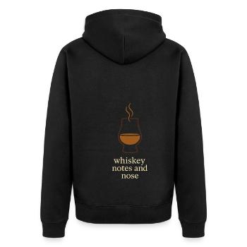 Whisky -liebhaber Verkostungsclub Bourbon Scotch - Unisex Premium Bio Zip Hoodie - Schwarz - Hinten - Nico (187cm)