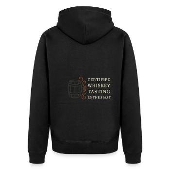 Whisky -liebhaber Verkostungsclub Bourbon Scotch - Unisex Premium Bio Zip Hoodie - Schwarz - Hinten - Nico (187cm)