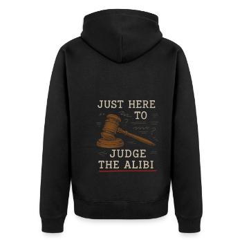 Murderino Fan Forensic Humor - Unisex Premium Organic Zip Hoodie - black - Back - Nico (187cm)