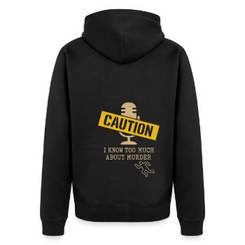 Murderino Fan Forensic Humor - Unisex Premium Organic Zip Hoodie - black - Back - Nico (187cm)