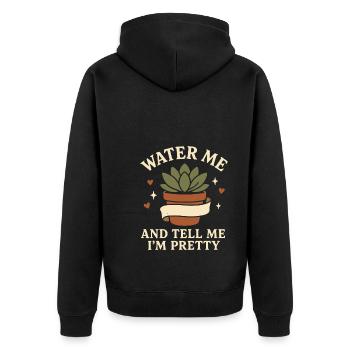 Tatoué plante amoureuse plante maman - Veste à capuche bio Premium Unisexe - noir - Dos - Nico (187cm)