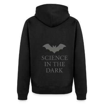 Speleologie Cave Science Caving Student Geology - Unisex Premium Bio Zip Hoodie - Schwarz - Hinten - Nico (187cm)