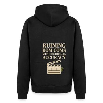 History Historian Humor Weird History History Nerd - Unisex Premium Organic Zip Hoodie - black - Back - Nico (187cm)